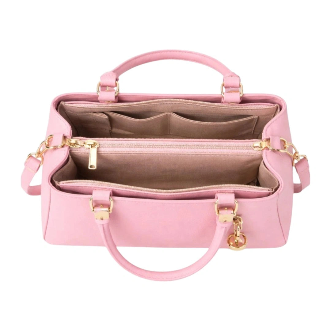 Velzir Women Light Pink Leather Shoulder Bag