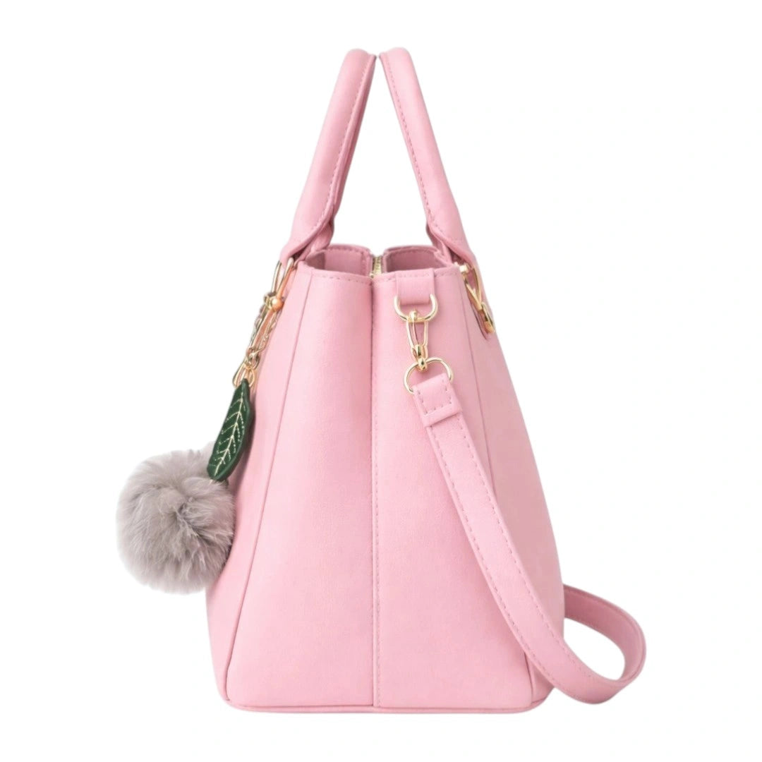 Velzir Women Light Pink Leather Shoulder Bag