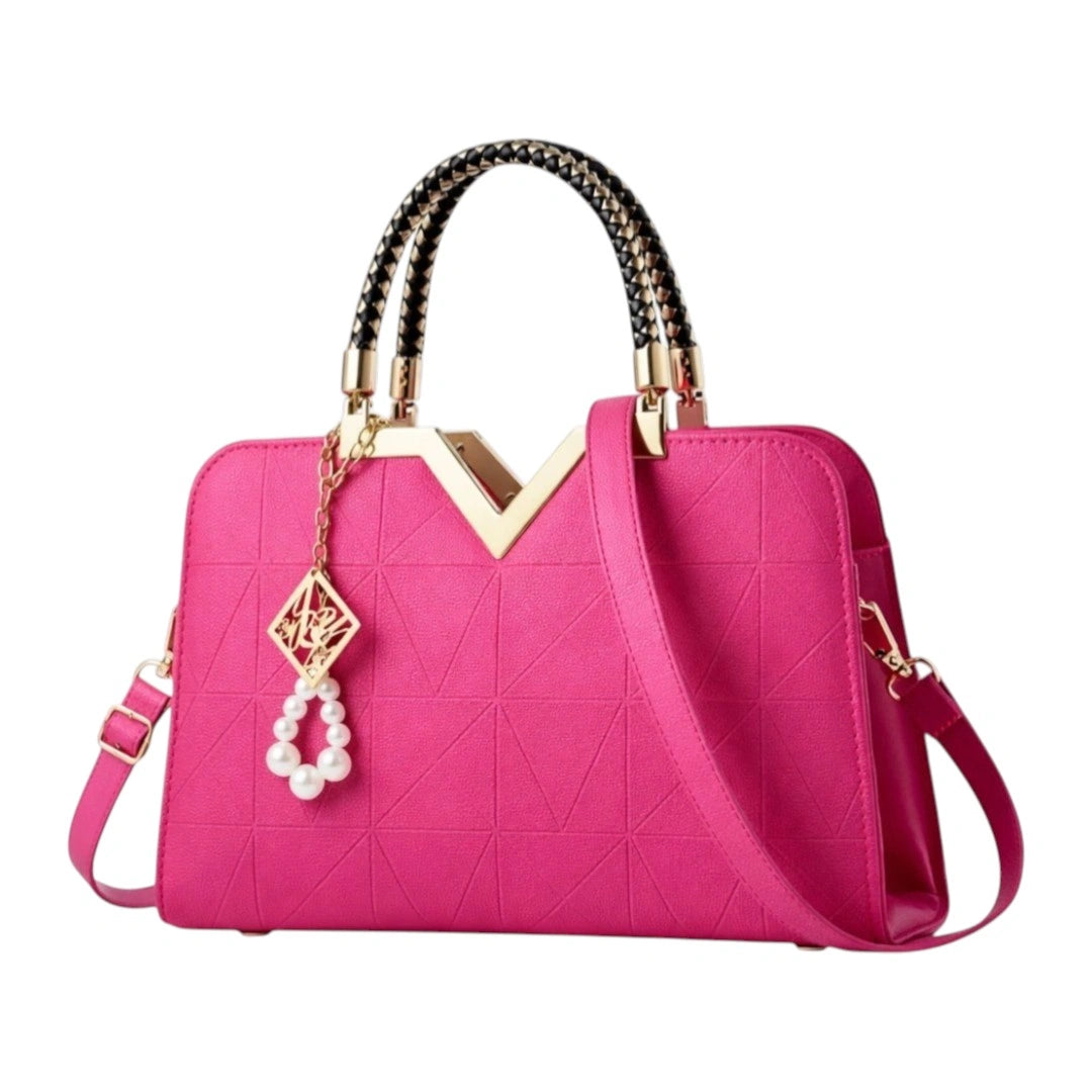 Velzir Hot Pink Women Leather Shoulder Bag