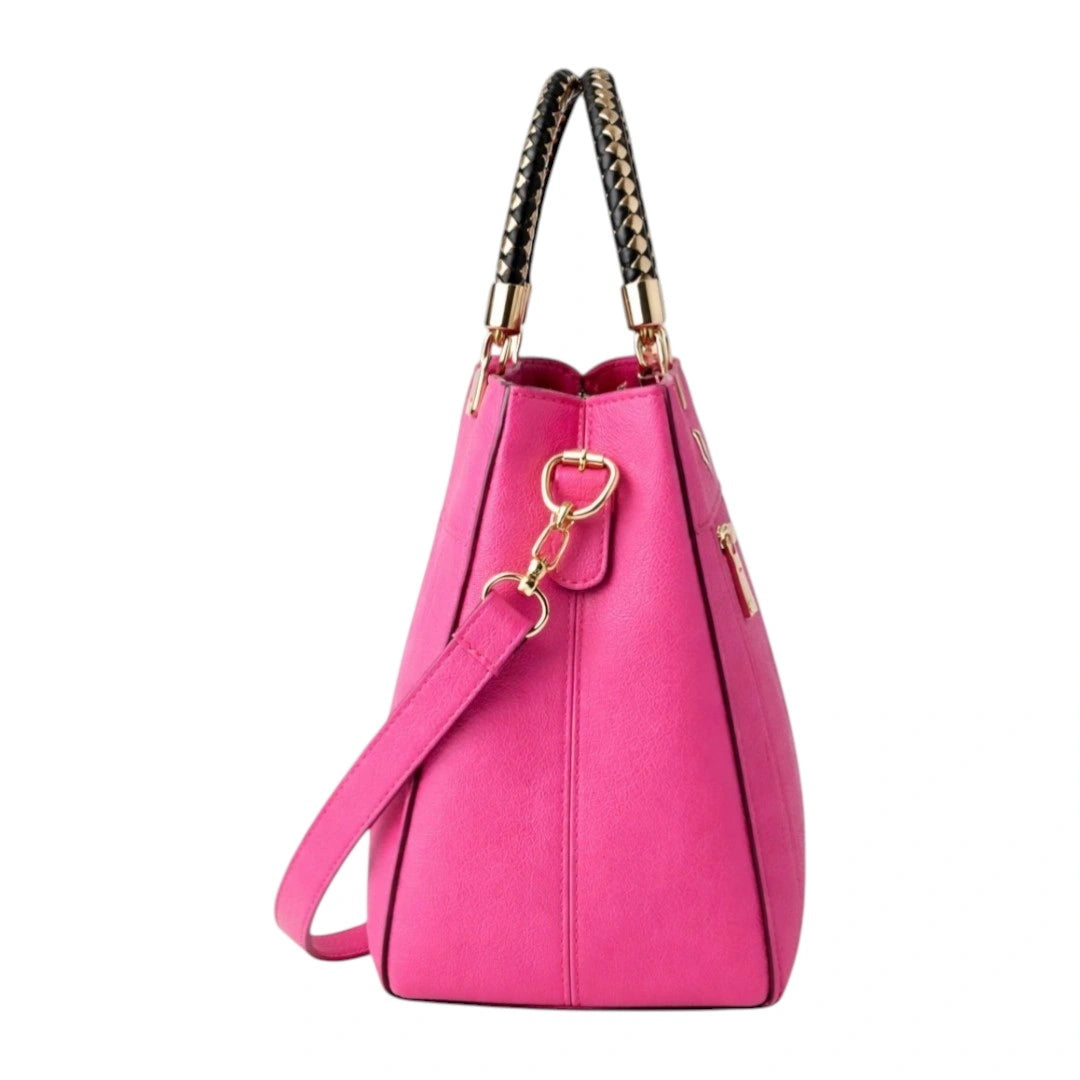 Velzir Hot Pink Women Leather Shoulder Bag